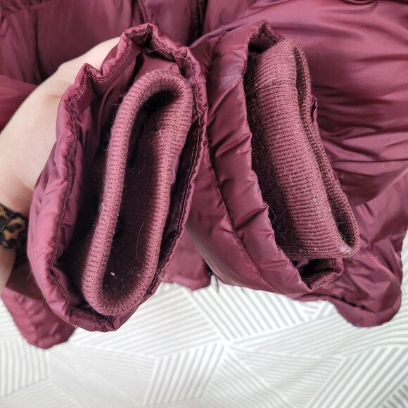 Tommy Hifiger Womens Zip Up Hooded Puffer Jacket Coat Size XL Womens Burgundy - Picture 5 of 8